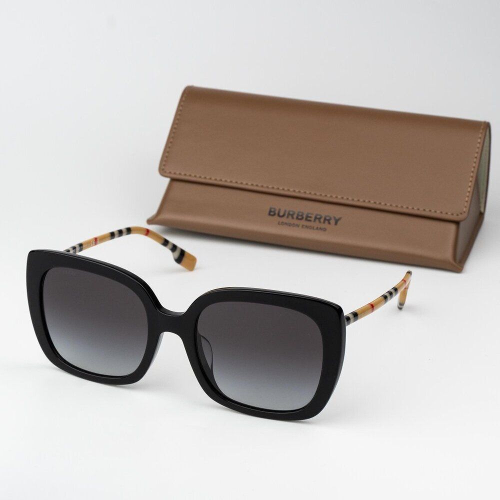 Burberry CAROLL Women Sunglasses Black Grey Gradient Square BE4323F 38538G - Picture 2 of 13